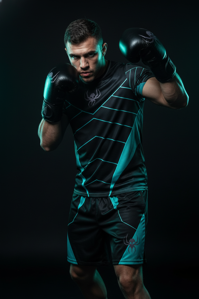 Male fighter with complete MAVCORE outfit